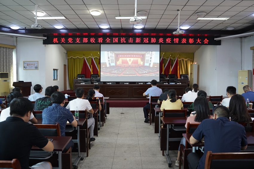 习近平：全国人民都为热干面加油 市城投集团公司党员干部集中收看全国抗击新冠疫情表彰大会